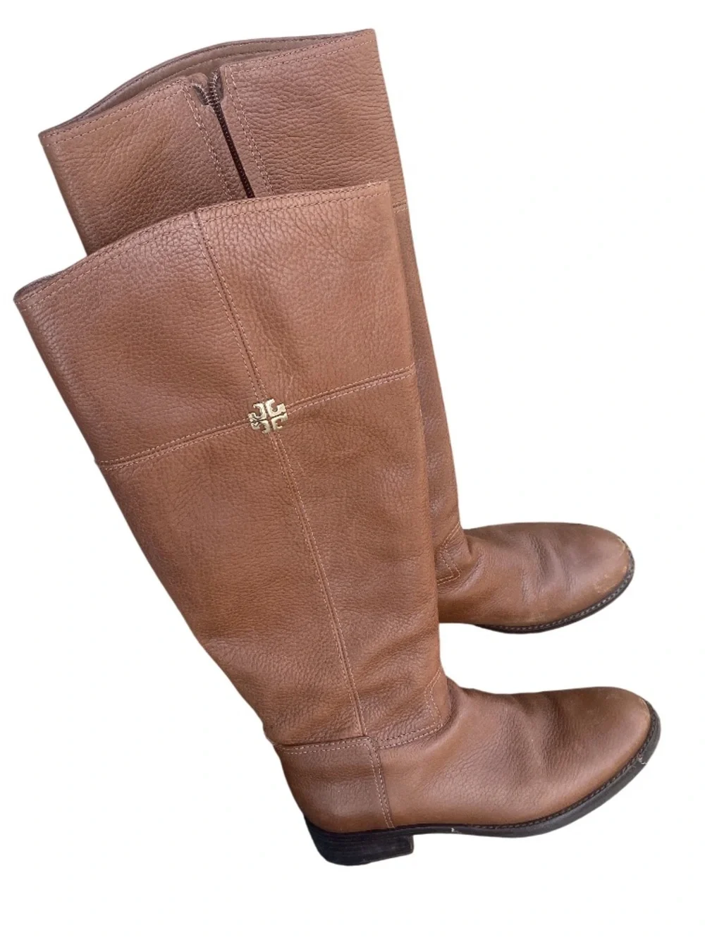 Tory Burch Cognac Leather Over-the-Knee Boots